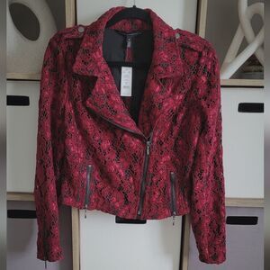 NWT WHBM Lace Moto Jacket size M